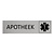 CombiCraft Zilver aluminium deurbordje Apotheek