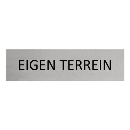 CombiCraft Aluminium deurbordje Eigen terrein 165 x 45 mm - per 1 stuk