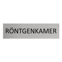Zilver aluminium deurbordje Röntgenkamer