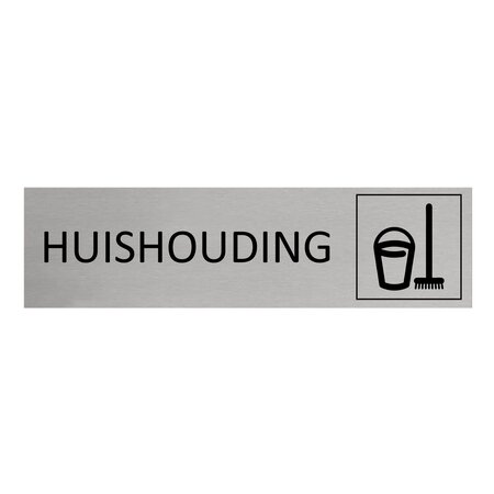 CombiCraft Aluminium deurbordje Huishouding 165 x 45 mm - per 1 stuk