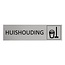 CombiCraft Aluminium deurbordje Huishouding 165 x 45 mm - per 1 stuk