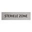 CombiCraft Aluminium deurbordje Steriele zone 165 x 45 mm - per 1 stuk