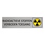 CombiCraft Aluminium deurbordje Radioactieve stoffen — verboden toegang 165 x 45 mm - per 1 stuk