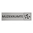 CombiCraft Aluminium deurbordje Muziekruimte 165 x 45 mm - per 1 stuk