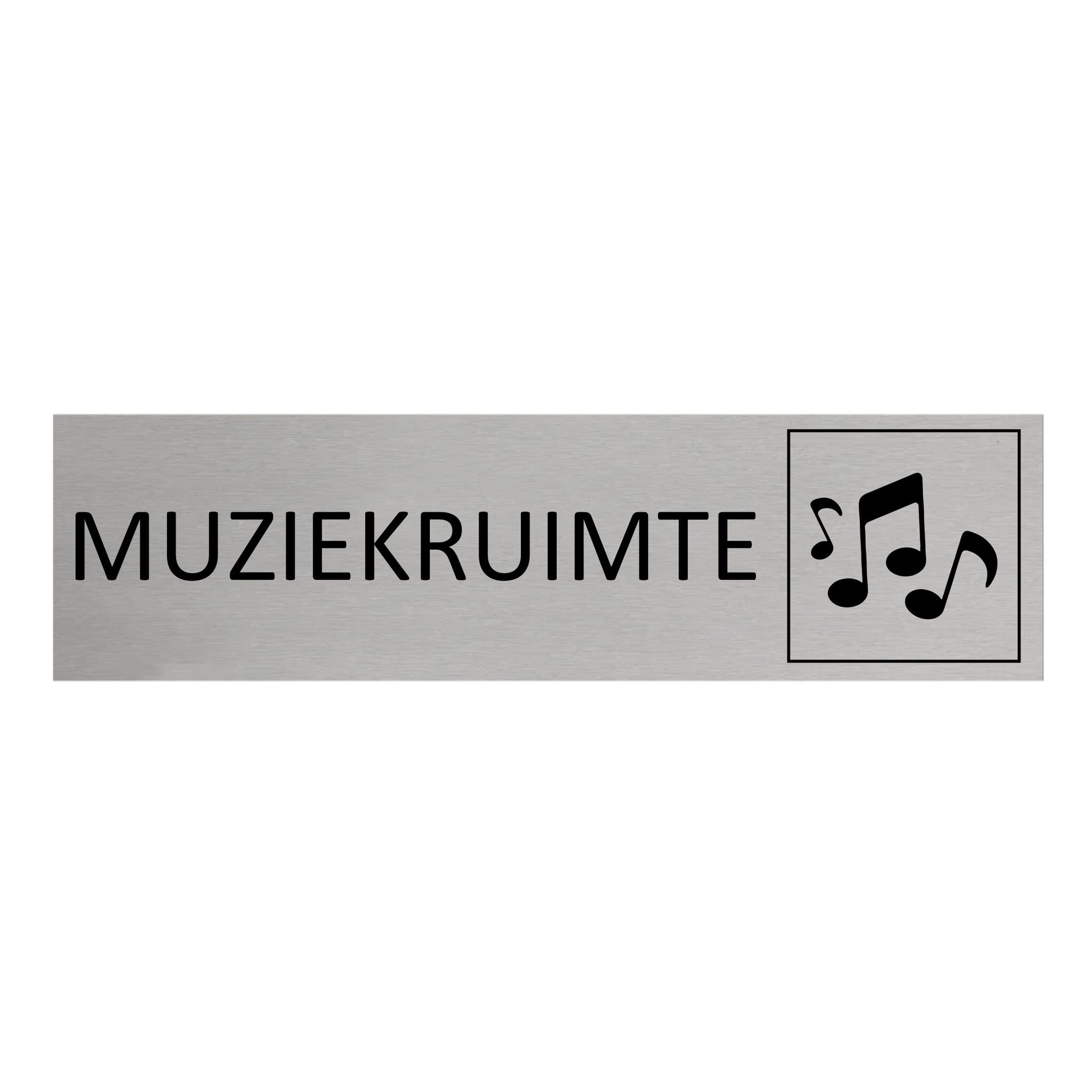CombiCraft Aluminium deurbordje Muziekruimte 165 x 45 mm - per 1 stuk
