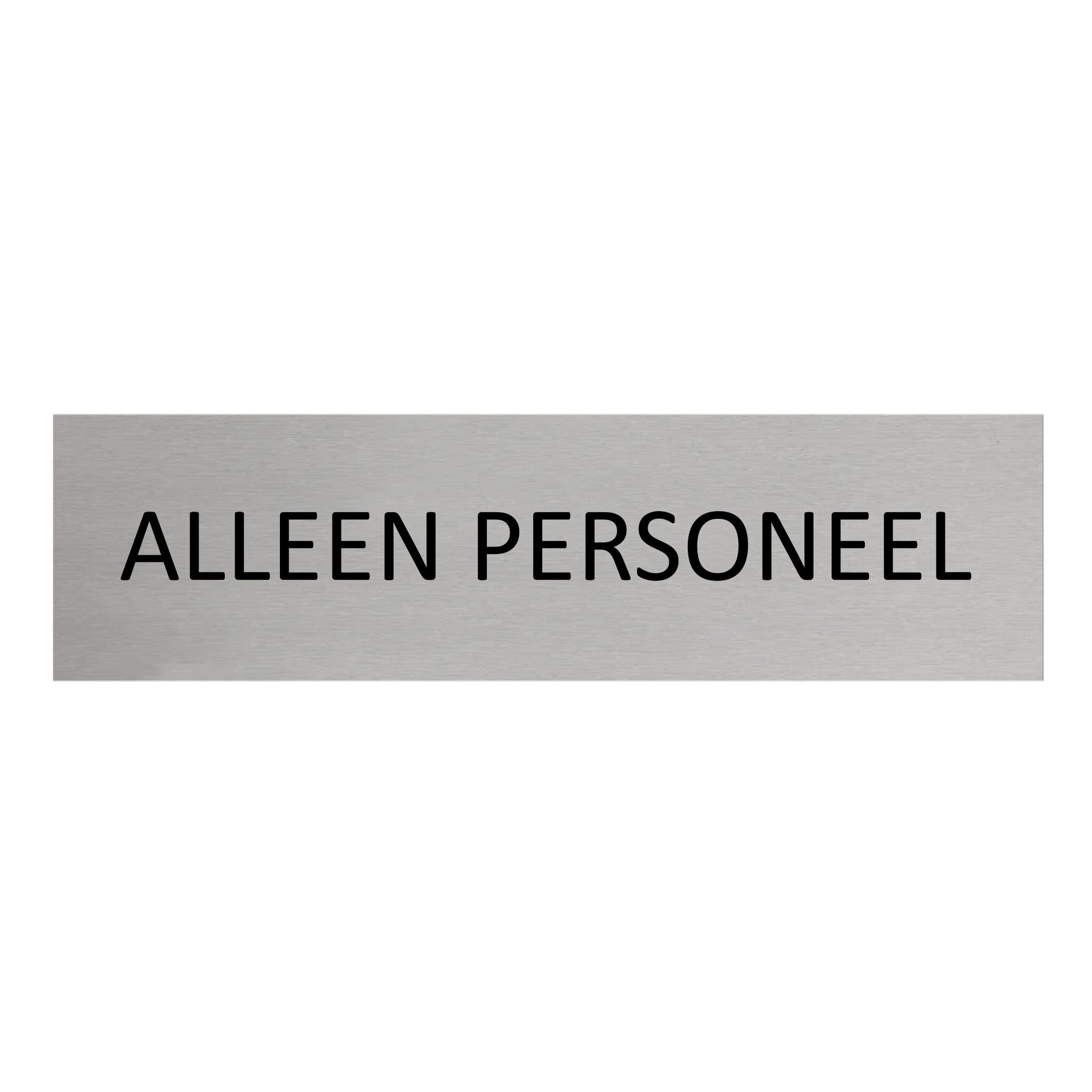 CombiCraft Aluminium deurbordje Alleen personeel 165 x 45 mm - per 1 stuk