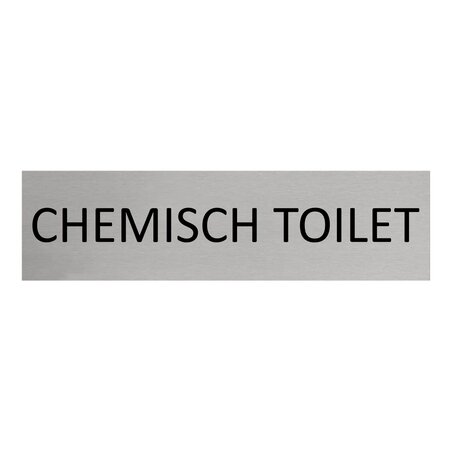 CombiCraft Aluminium deurbordje Chemisch toilet 165 x 45 mm - per 1 stuk