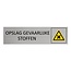 CombiCraft Aluminium deurbordje Opslag gevaarlijke stoffen 165 x 45 mm - per 1 stuk