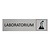 CombiCraft Zilver aluminium deurbordje Laboratorium