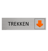 CombiCraft Staand aluminium deurbordje trekken 165 x 45 mm - per 1 stuk