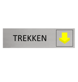 CombiCraft Staand aluminium deurbordje trekken 165 x 45 mm - per 1 stuk