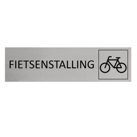 CombiCraft Aluminium deurbordje Fietsenstalling 165 x 45 mm - per 1 stuk