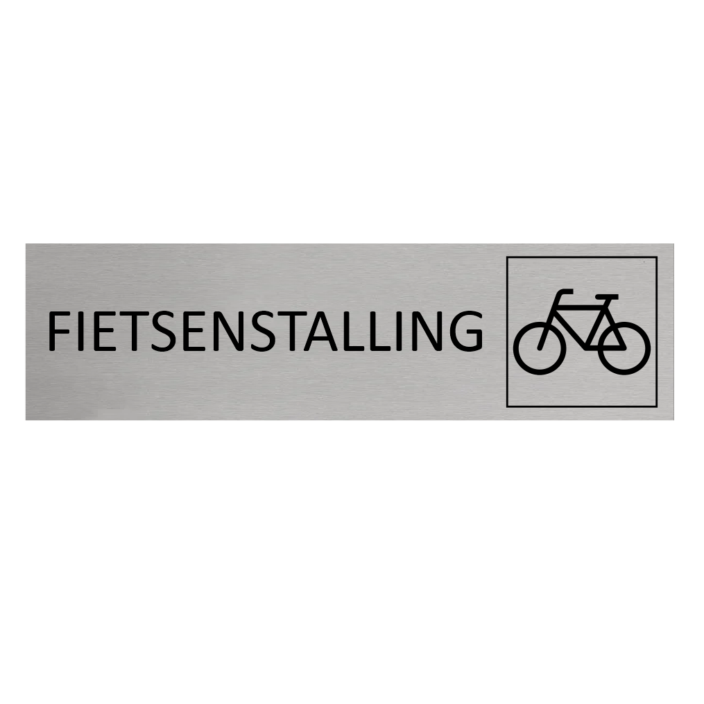 CombiCraft Aluminium deurbordje Fietsenstalling 165 x 45 mm - per 1 stuk