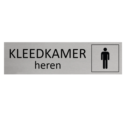 CombiCraft Aluminium deurbordje Heren kleedkamer 165 x 45 mm - per 1 stuk