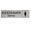 Aluminium deurbordje Kleedkamer dames 165 x 45 mm - per 1 stuk