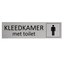 CombiCraft Aluminium deurbordje Heren kleedkamer met toilet 165 x 45 mm - per 1 stuk