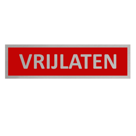 Aluminium deurbordje Vrijlaten 165 x 45 mm - per 1 stuk