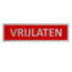 Aluminium deurbordje Vrijlaten 165 x 45 mm - per 1 stuk