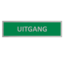 Aluminium deurbordje Uitgang 165 x 45 mm - per 1 stuk