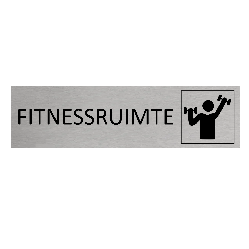CombiCraft Aluminium deurbordje Fitnessruimte 165 x 45 mm - per 1 stuk