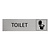 CombiCraft Zilver aluminium deurbordje Toilet