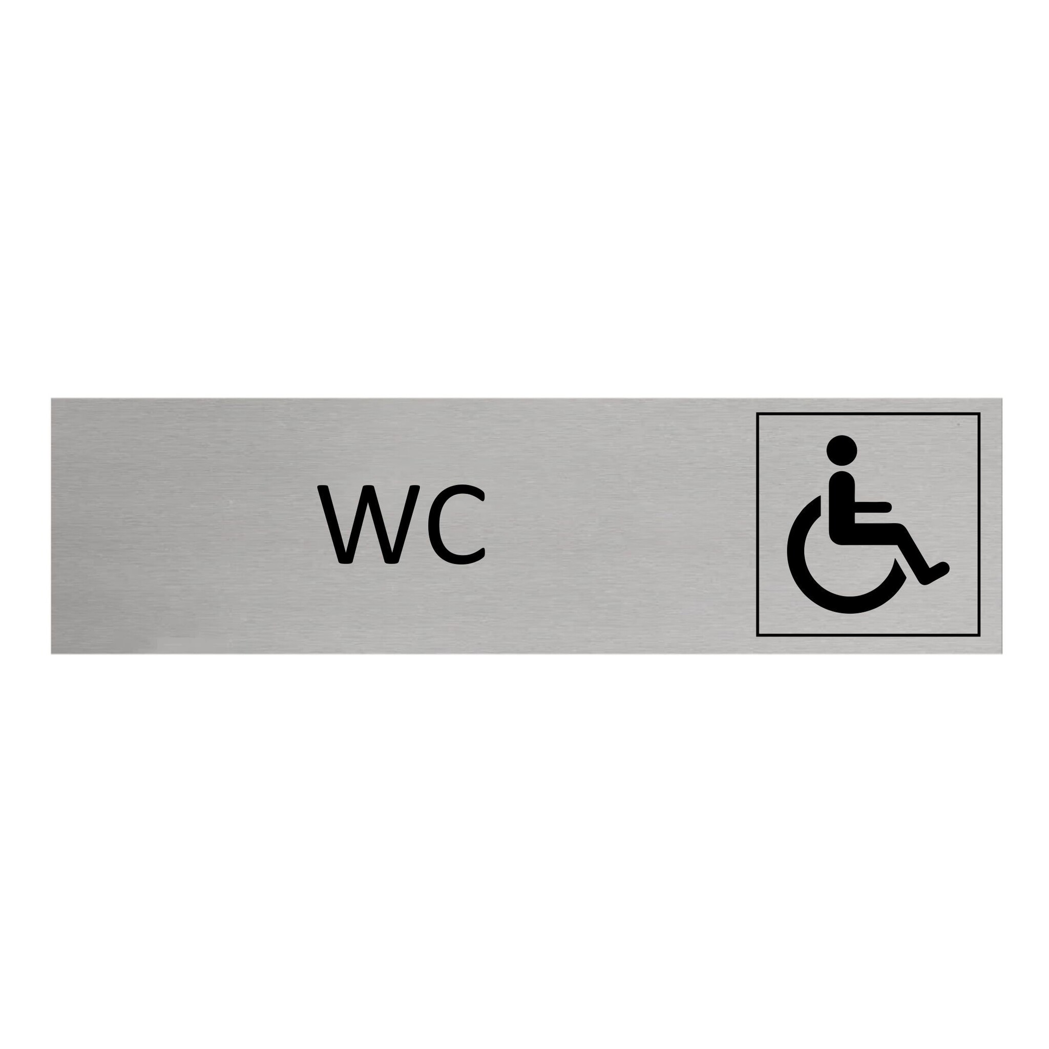 CombiCraft Aluminium deurbordje WC invalide 165 x 45 mm - per 1 stuk
