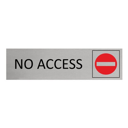 CombiCraft Aluminium deurbordje No access 165 x 45 mm - per 1 stuk