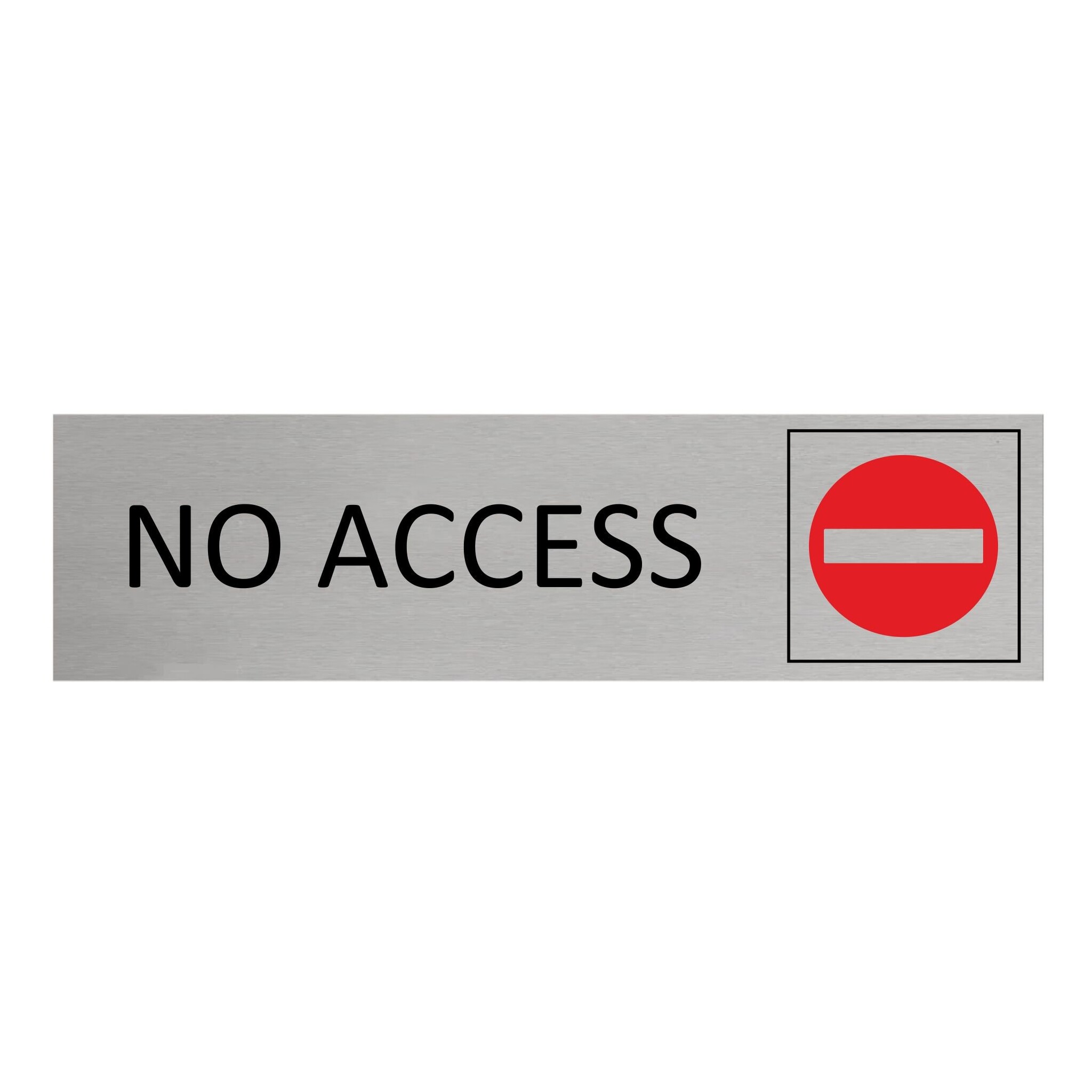 CombiCraft Aluminium deurbordje No access 165 x 45 mm - per 1 stuk