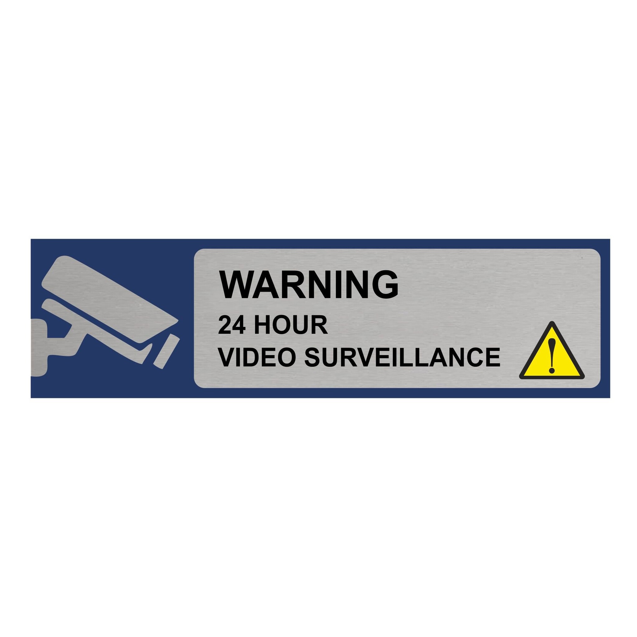 CombiCraft Aluminium deurbordje Warning: camera surveillance 165 x 45 mm - per 1 stuk