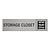 CombiCraft Zilver aluminium deurbordje Storage closet