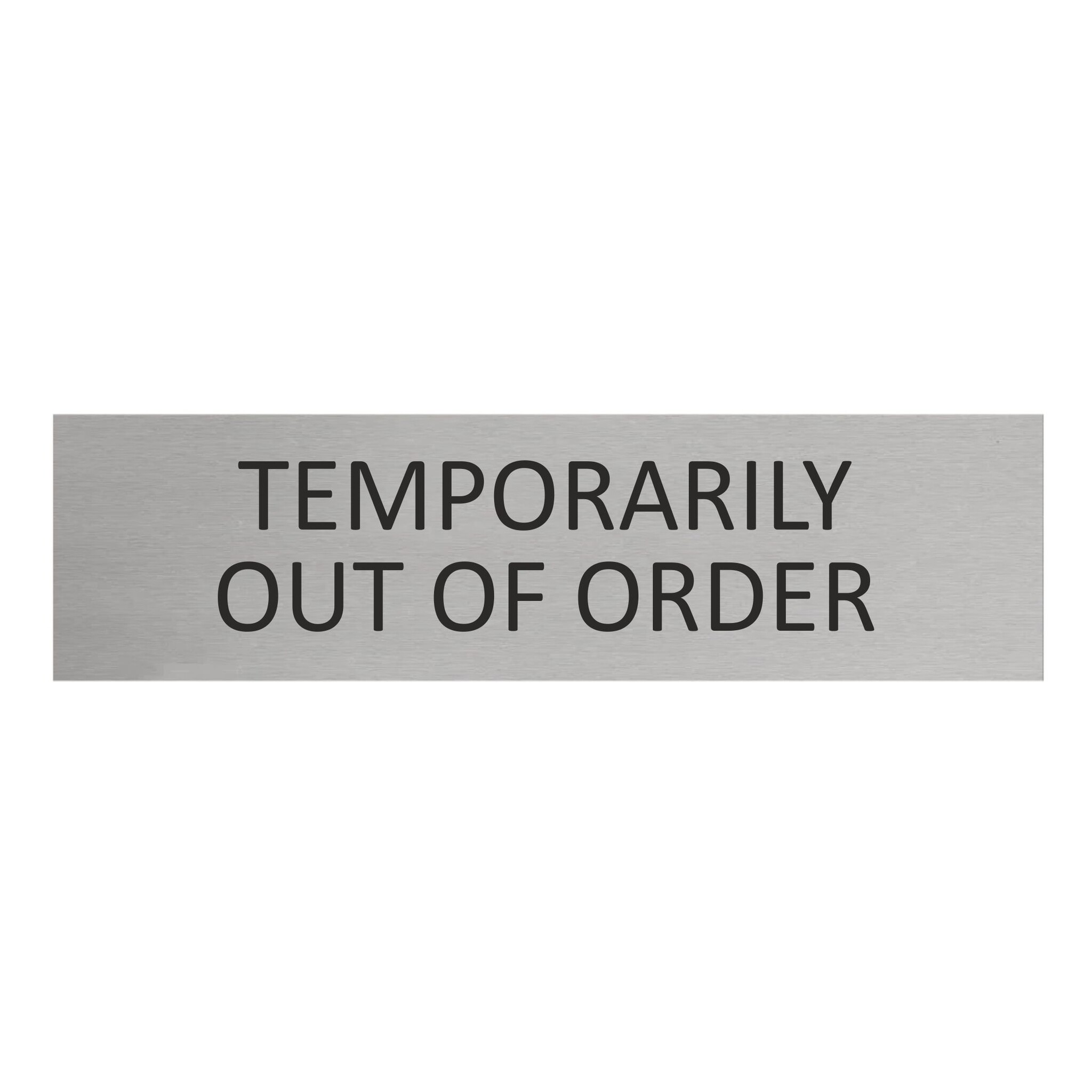 CombiCraft Aluminium deurbordje Temporarily out of order 165 x 45 mm - per 1 stuk