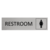CombiCraft Zilver aluminium deurbordje Restroom vrouwen