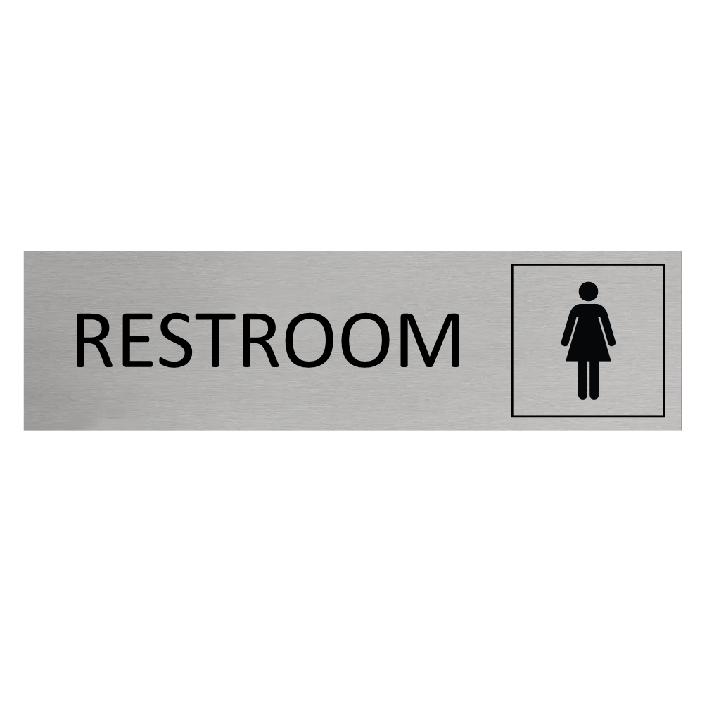 CombiCraft Aluminium deurbordje Vrouwen restroom 165 x 45 mm - per 1 stuk