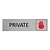 CombiCraft Zilver aluminium deurbordje Private
