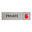 CombiCraft Aluminium deurbordje Private 165 x 45 mm - per 1 stuk