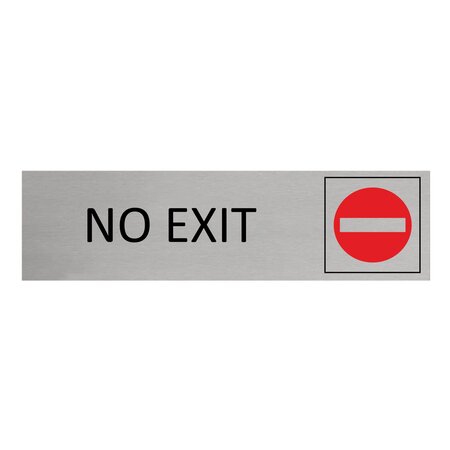CombiCraft Aluminium deurbordje No exit 165 x 45 mm - per 1 stuk
