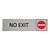 CombiCraft Zilver aluminium deurbordje No exit