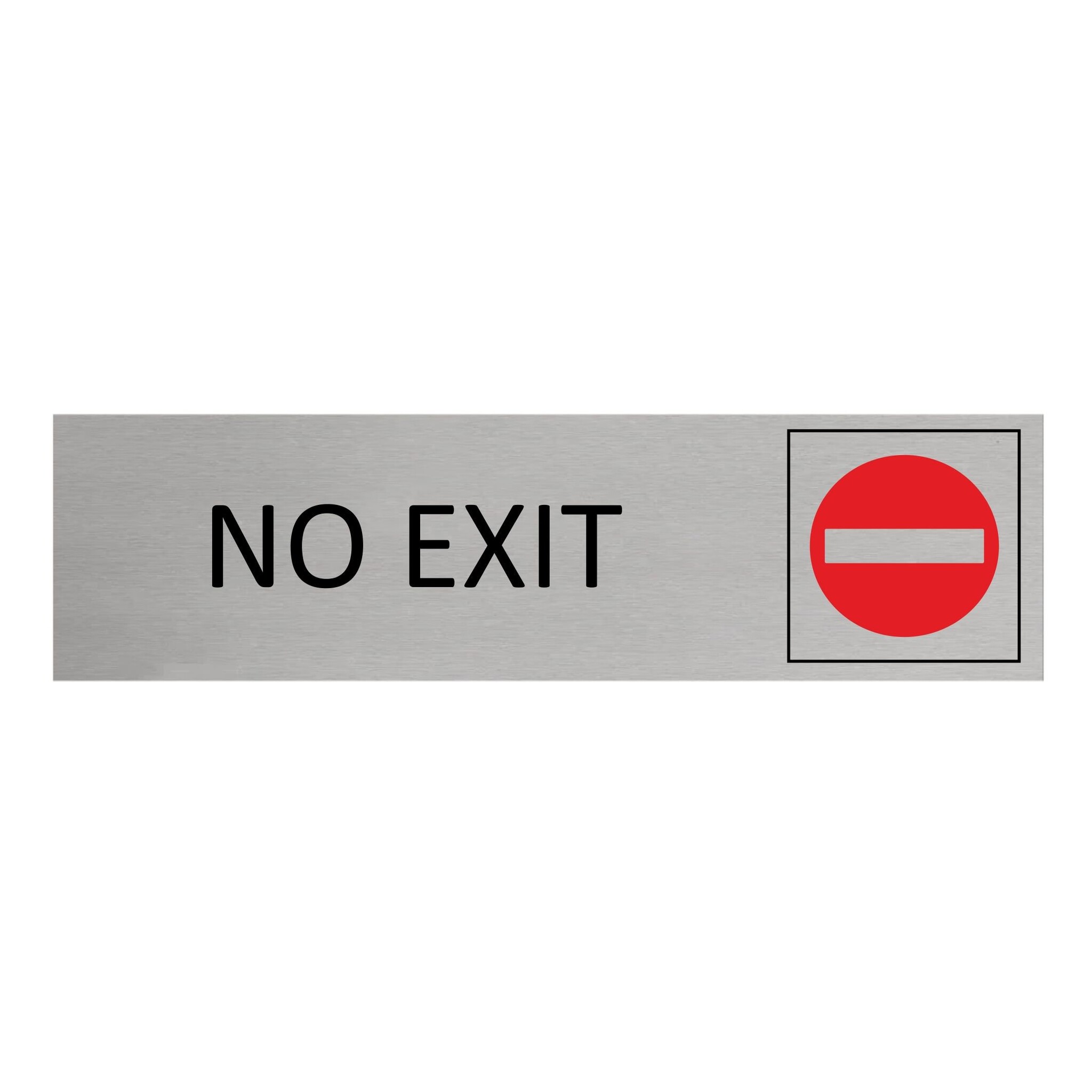 CombiCraft Aluminium deurbordje No exit 165 x 45 mm - per 1 stuk
