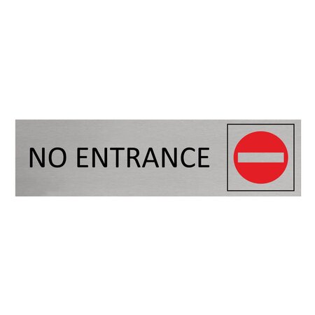 CombiCraft Aluminium deurbordje No entrance 165 x 45 mm - per 1 stuk