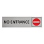 CombiCraft Aluminium deurbordje No entrance 165 x 45 mm - per 1 stuk
