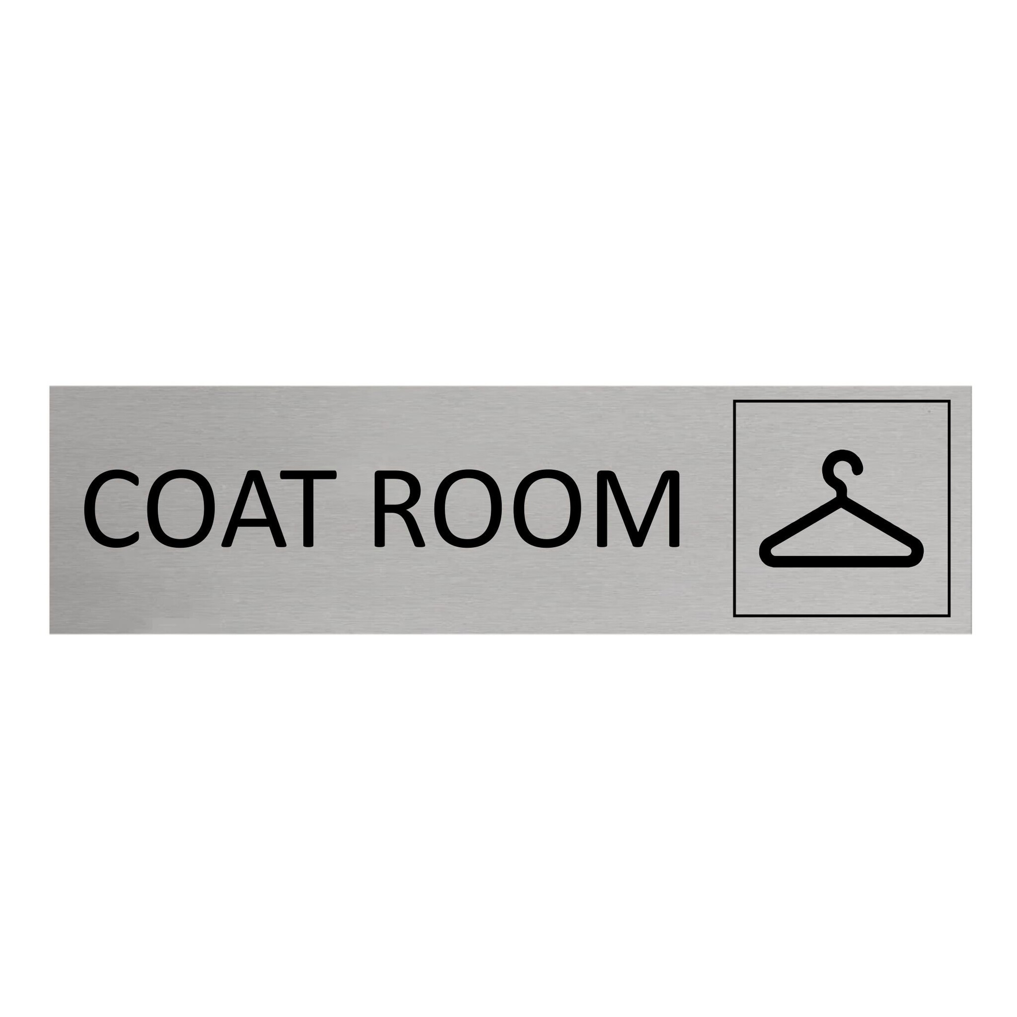 CombiCraft Aluminium deurbordje Coat room 165 x 45 mm - per 1 stuk