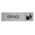CombiCraft Zilver aluminium deurbordje Office