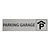 CombiCraft Zilver aluminium deurbordje Parking garage