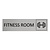 CombiCraft Zilver aluminium deurbordje Fitness room