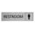 CombiCraft Zilver aluminium deurbordje Restroom mannen
