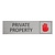 CombiCraft Zilver aluminium deurbordje Private property