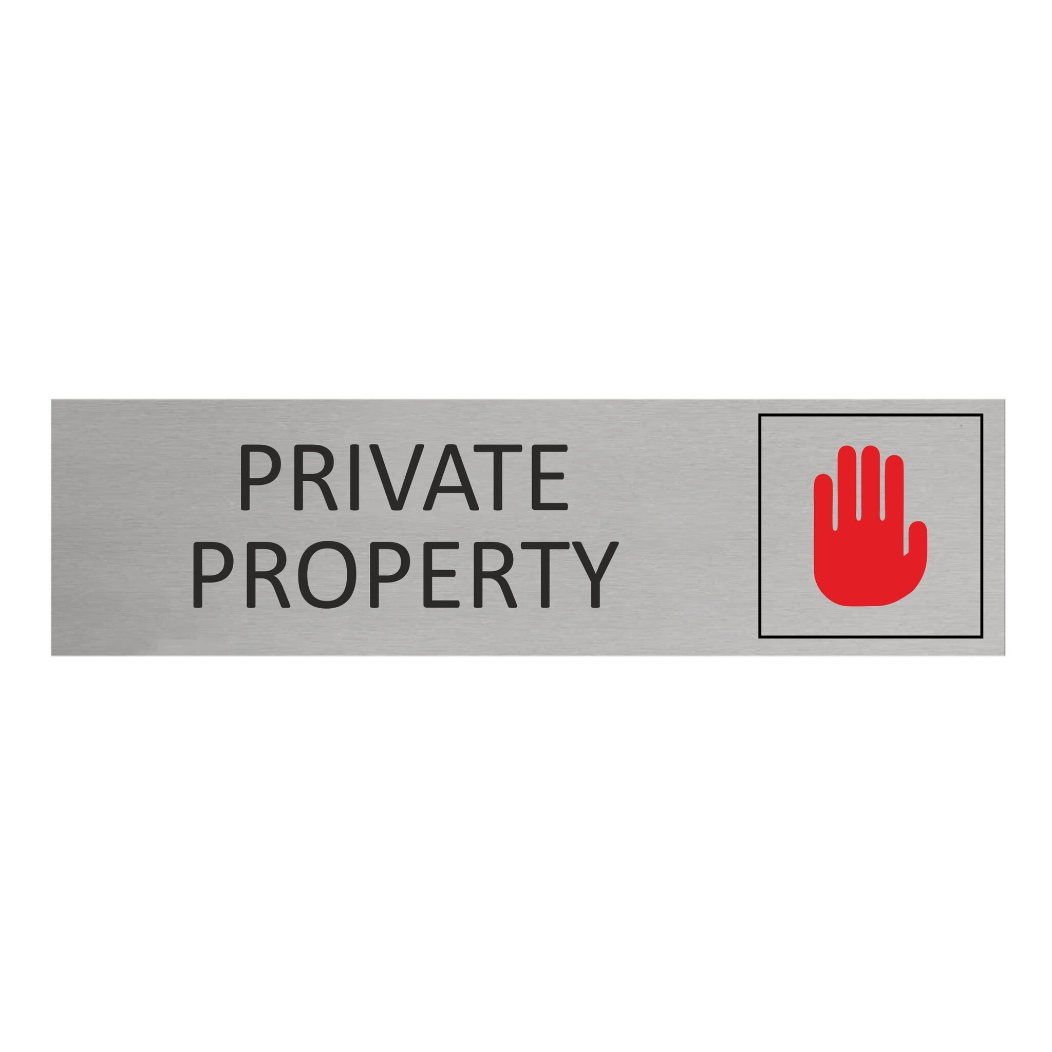 CombiCraft Aluminium deurbordje Private property 165 x 45 mm - per 1 stuk