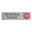 CombiCraft Aluminium deurbordje No mobile phones 165 x 45 mm - per 1 stuk