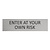 CombiCraft Zilver aluminium deurbordje Enter at your own risk