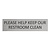 CombiCraft Zilver aluminium deurbordje Please help keep our restroom clean